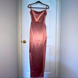 Windsor Long Side split Rose Gold dress Medium Size